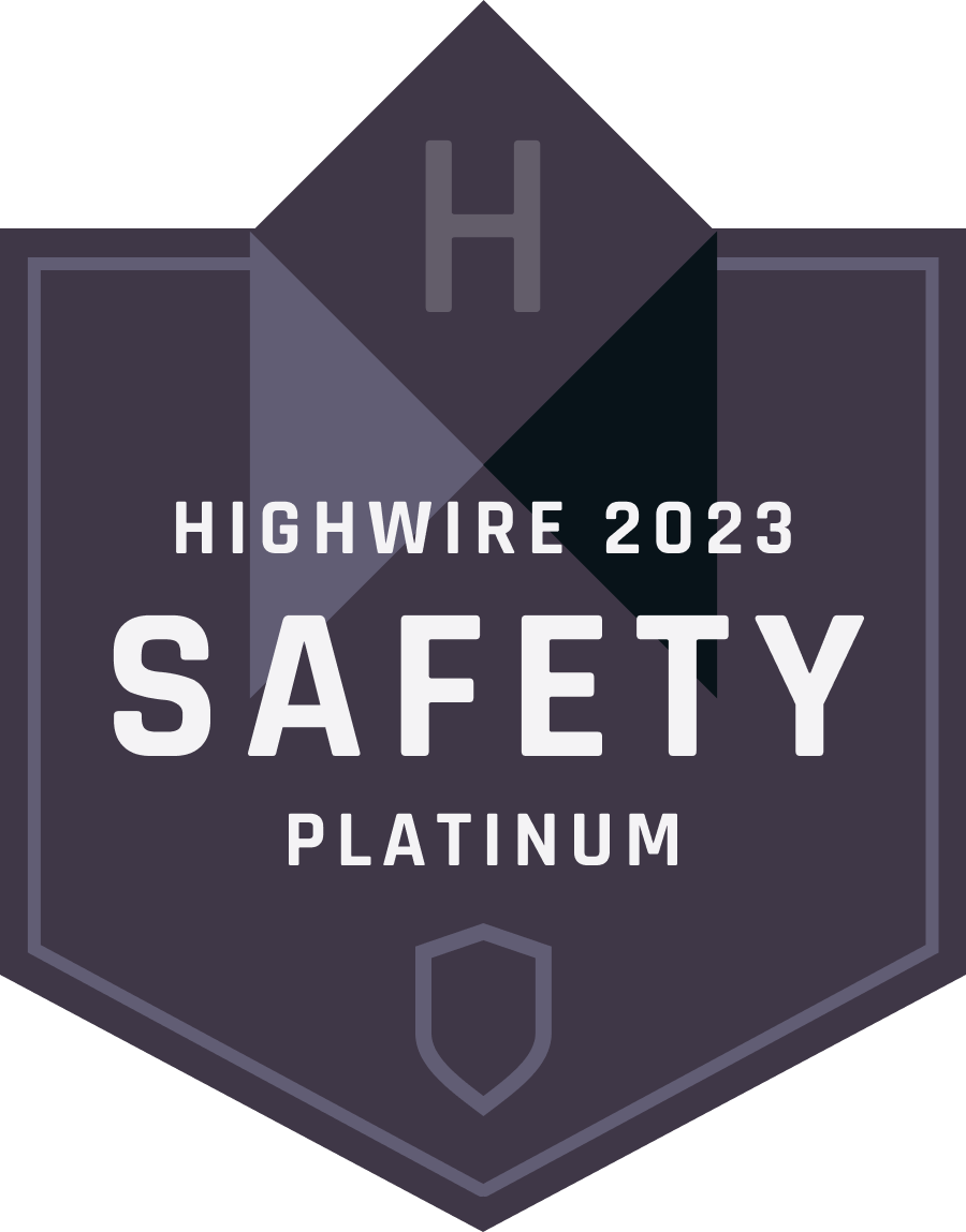 Highwire safety award - Platinum