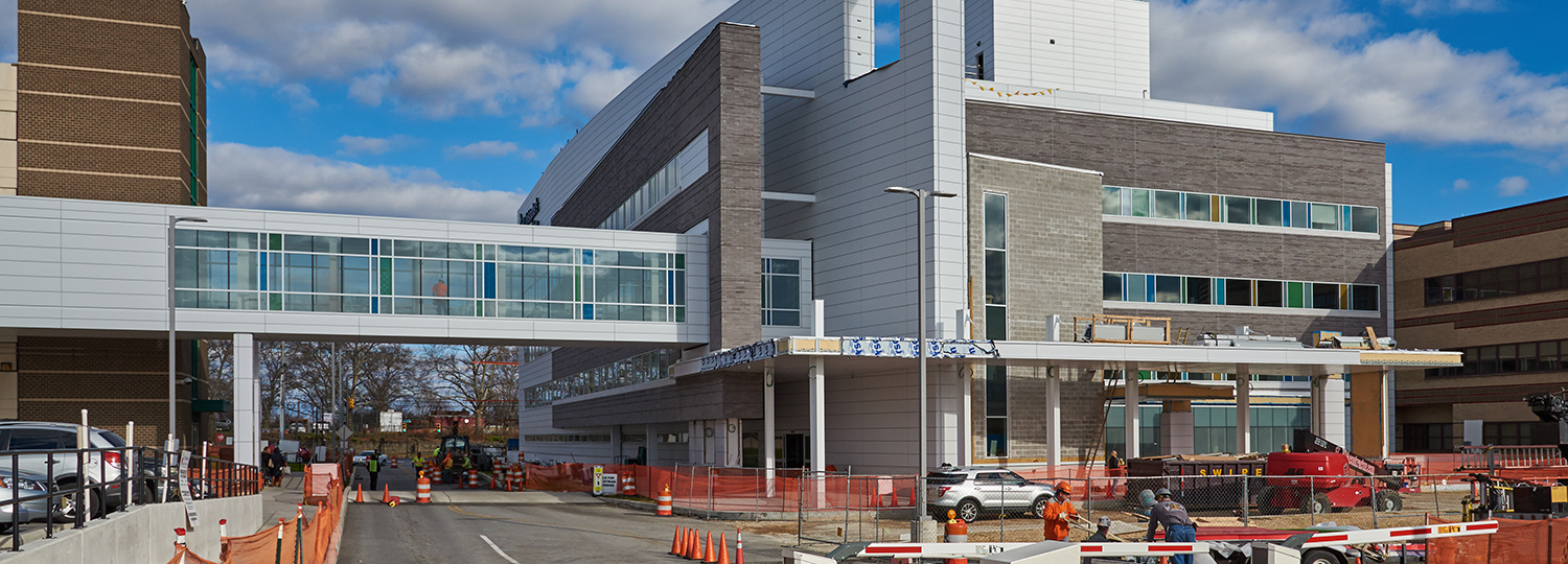 Exterior of St. Christopher’s Hospital Critical Care Tower in Philadelphia