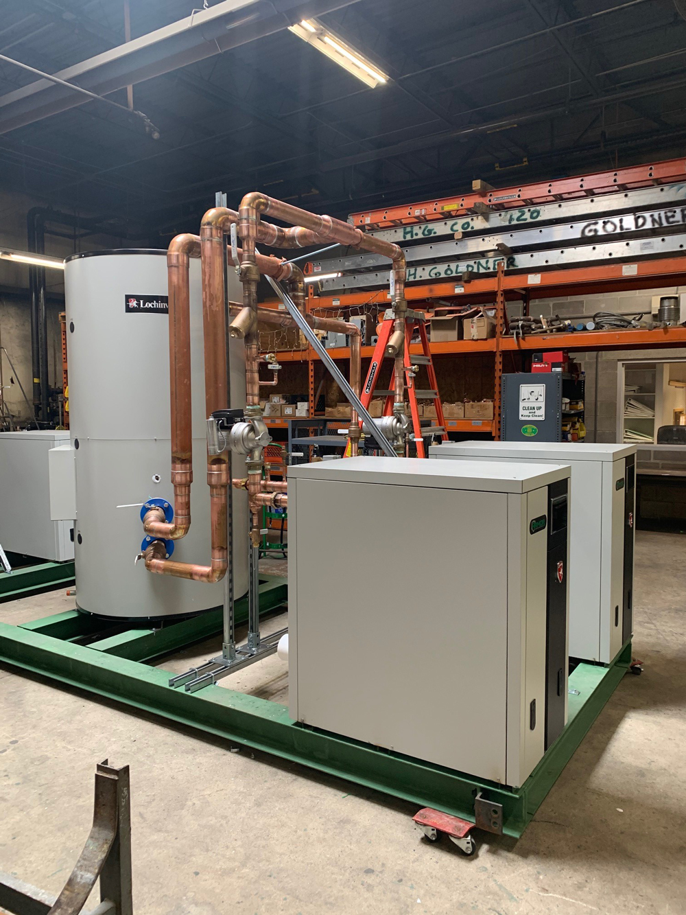 Variable speed booster pump system installed by Herman Goldner Co., Inc. to maintain consistent water pressure in commercial plumbing systems.