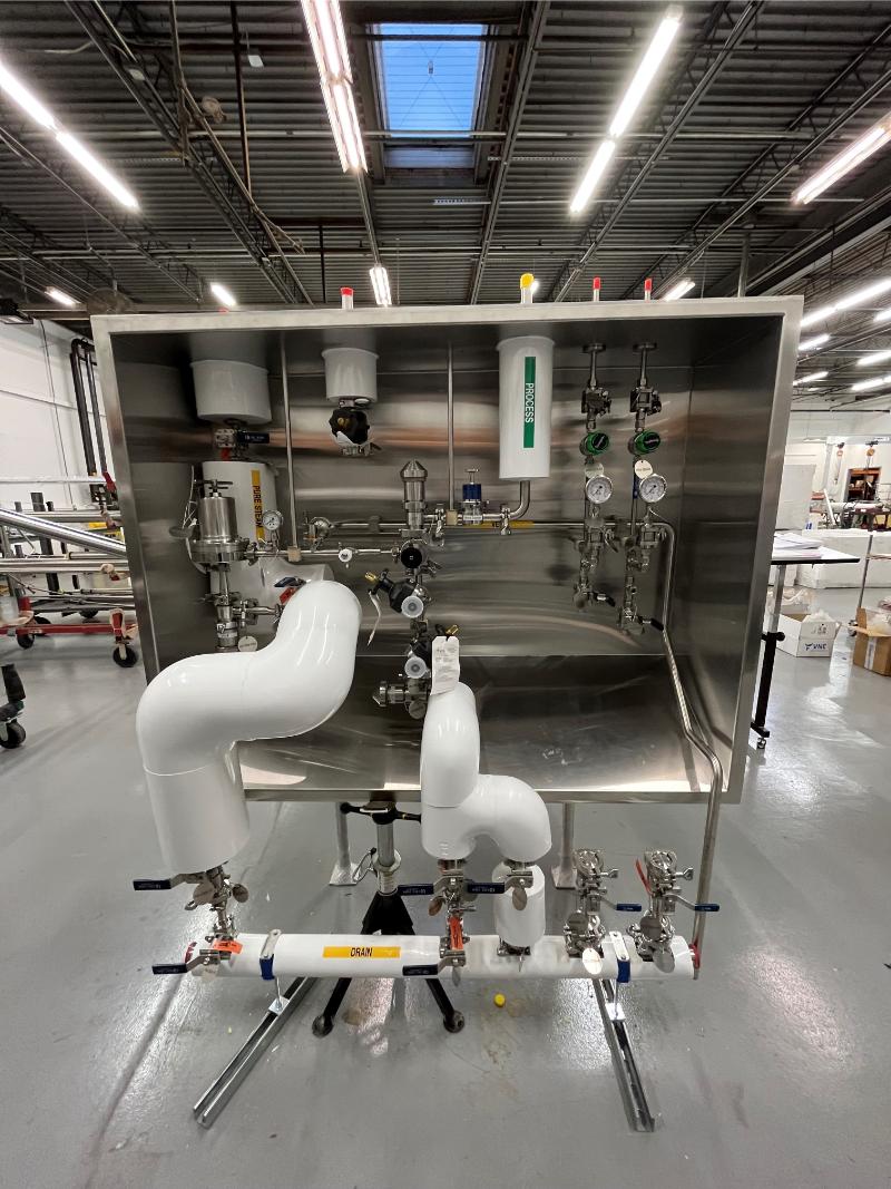 Quality control inspection of sanitary process piping using XLGO diagnostic equipment by Herman Goldner Co., Inc.